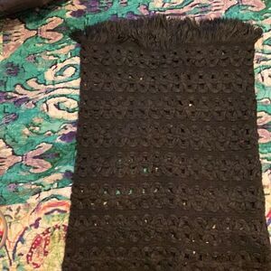 Black crochet next scarf 